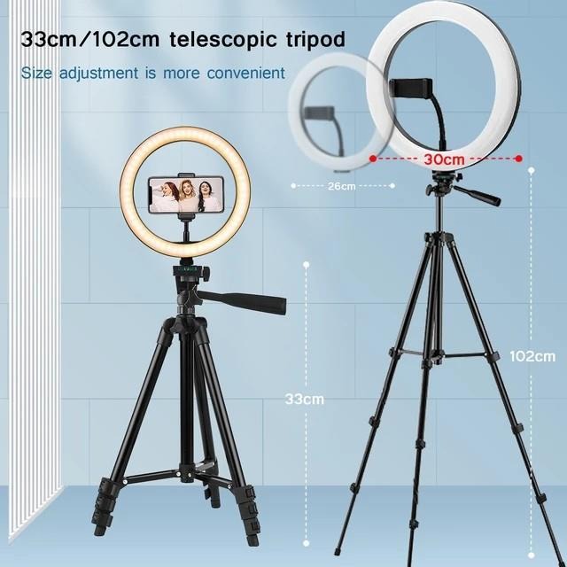 LED Selfie Phone Lamp with Tripod Stand