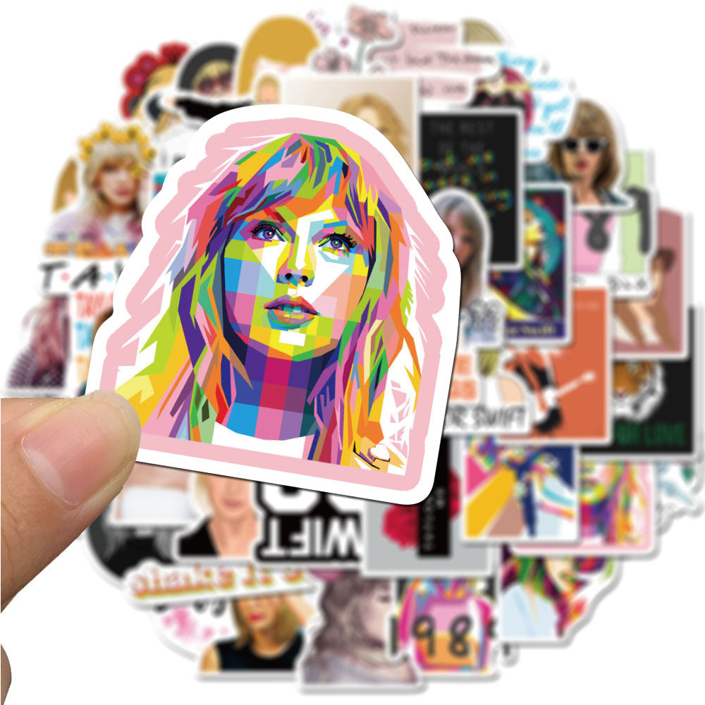 50 PCS Taylor Swift Graffiti Waterproof Stickers Set