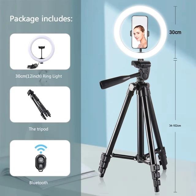 LED Selfie Phone Lamp with Tripod Stand