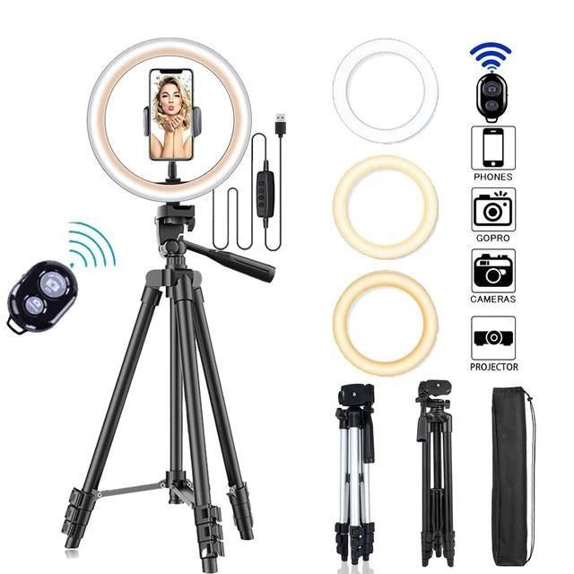 LED Selfie Phone Lamp with Tripod Stand