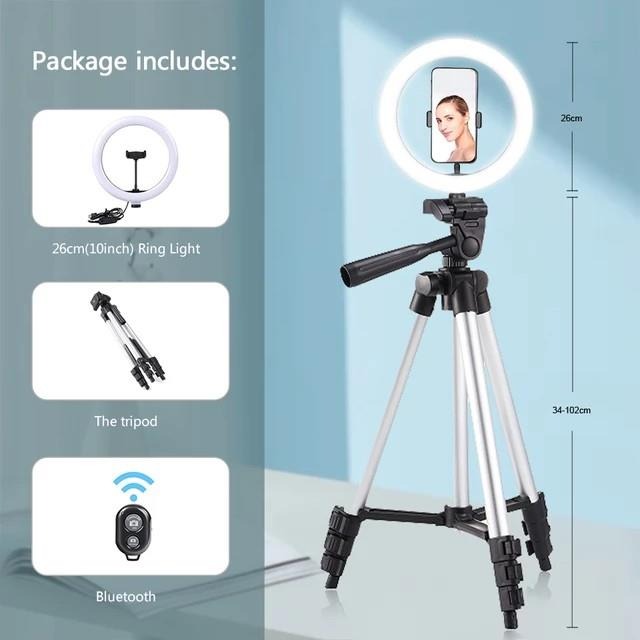 LED Selfie Phone Lamp with Tripod Stand