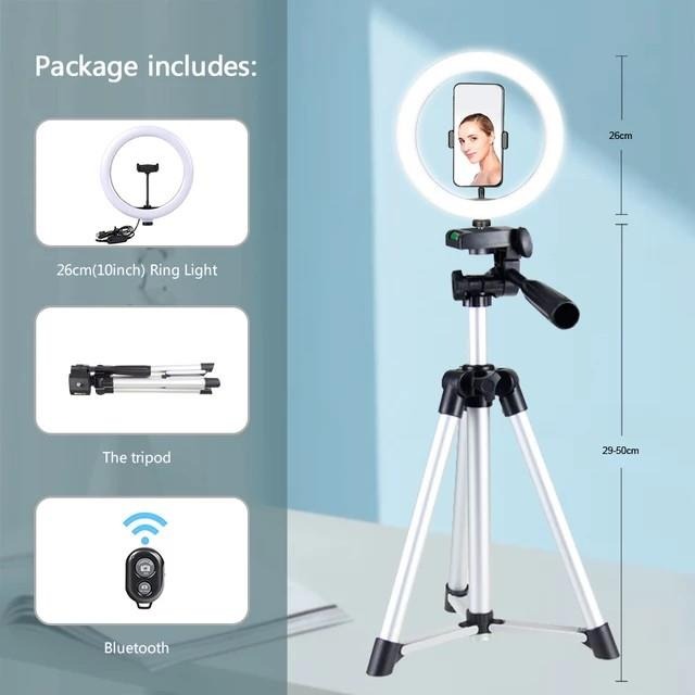 LED Selfie Phone Lamp with Tripod Stand