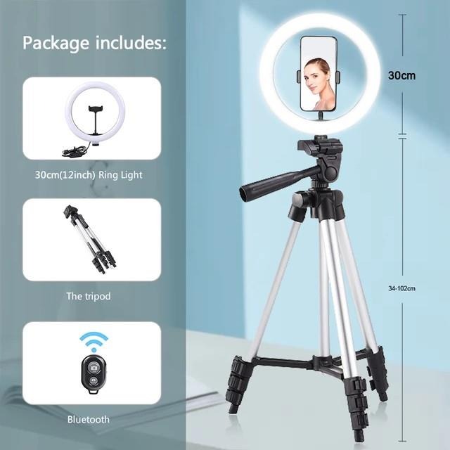 LED Selfie Phone Lamp with Tripod Stand