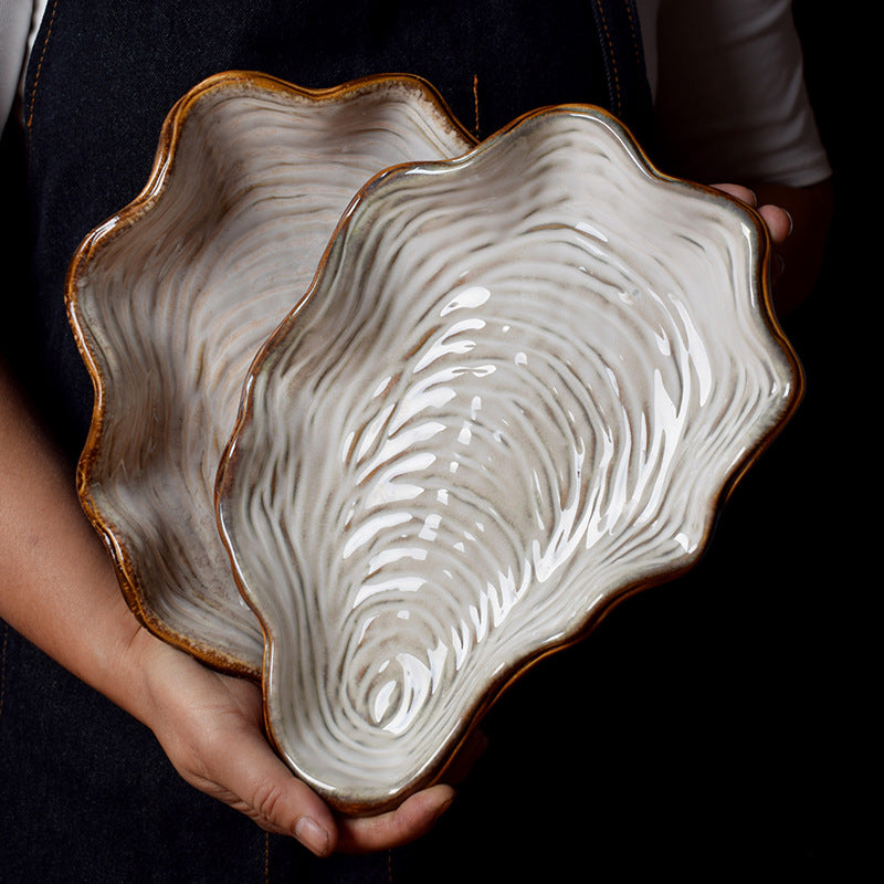 Japanese Ceramic Shell-Shaped Dinnerware Set